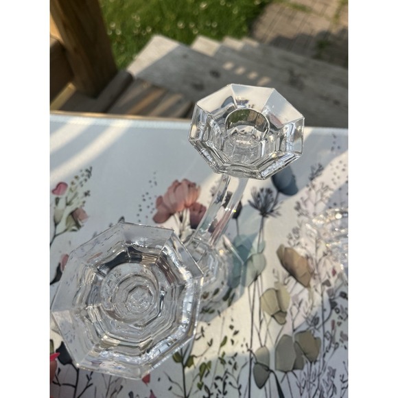 Lot Of 2 Villeroy Boch Lead Crystal Candle Holder - Picture 5 of 15